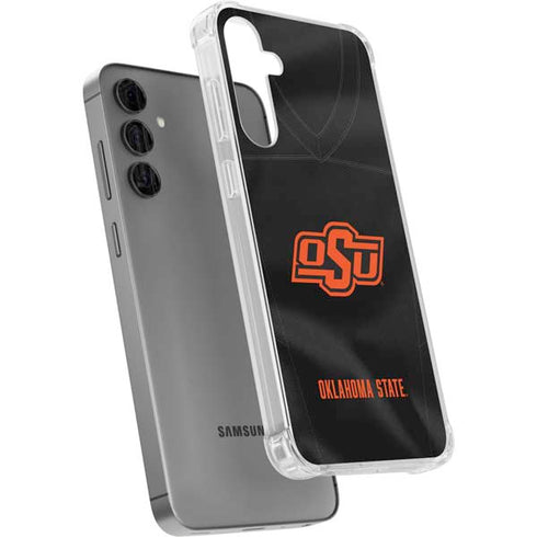Oklahoma State University Black Jersey Galaxy S24 Plus Clear Case